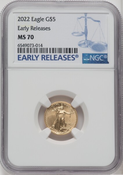 2022 $5 Tenth Ounce Gold Eagle, FS, MS NGC