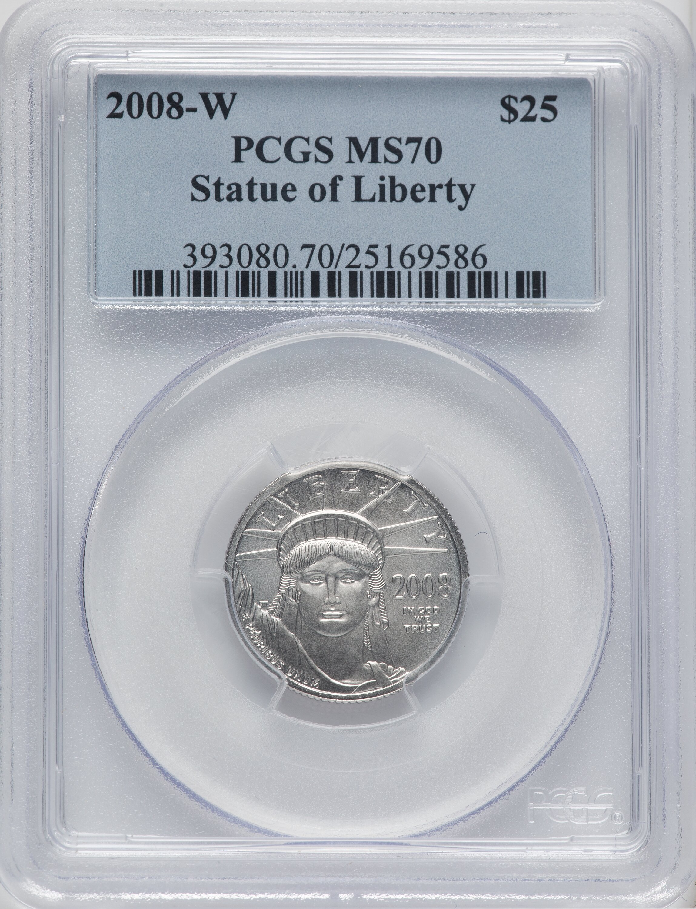 2008-W $25 Quarter-Ounce Platinum Eagle, MS 70 PCGS