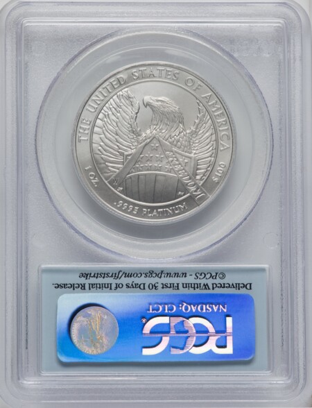 2007-W $100 One-Ounce Platinum Eagle, First Strike, Burnished, SP 70 PCGS