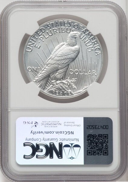 2023 $1 Peace, First Day of Issue, MS 70 NGC