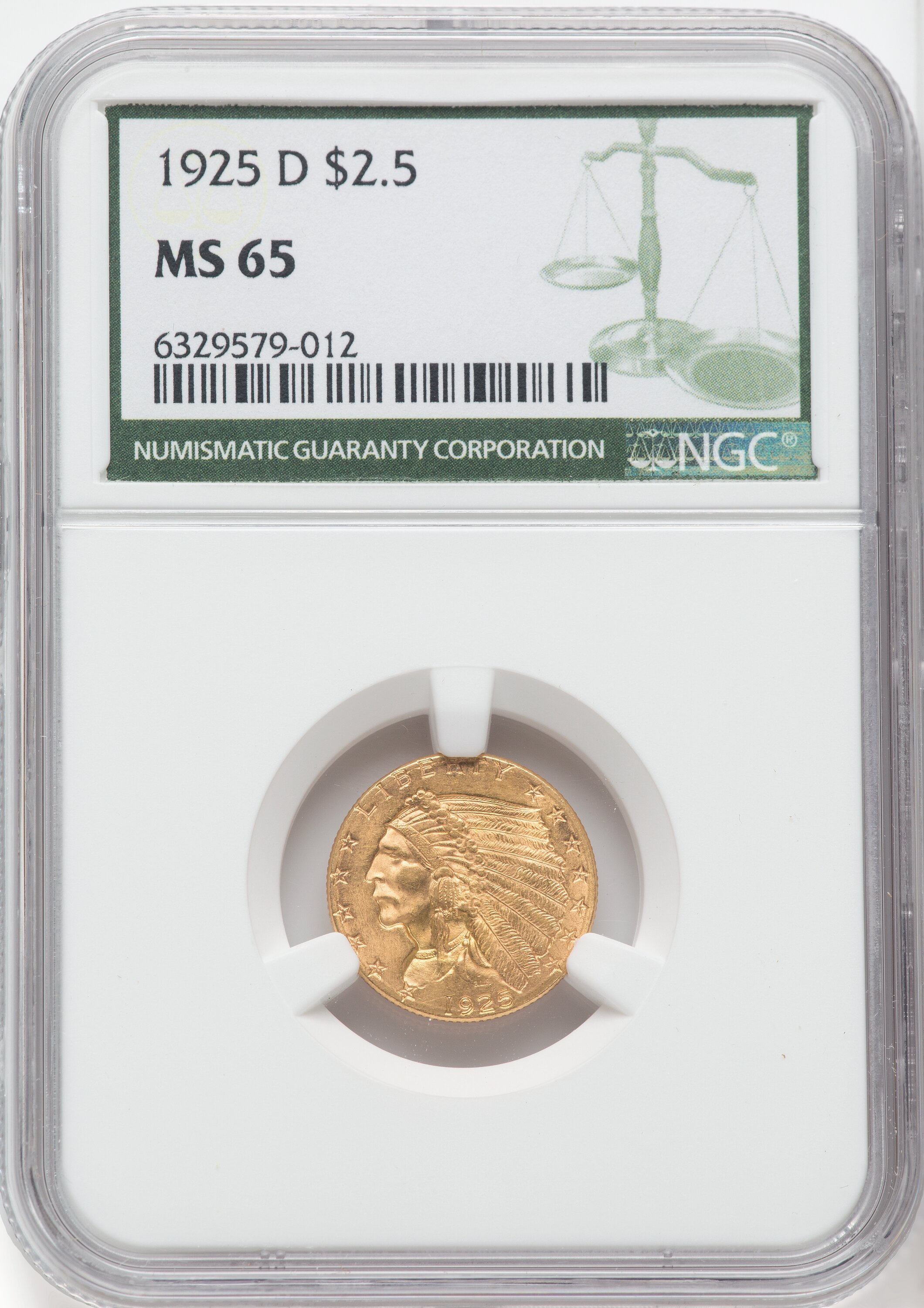 1925-D $2 1/2 65 NGC