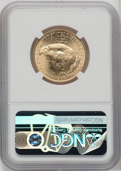 2022 $25 Half-Ounce Gold Eagle, FDI, MS 70 NGC