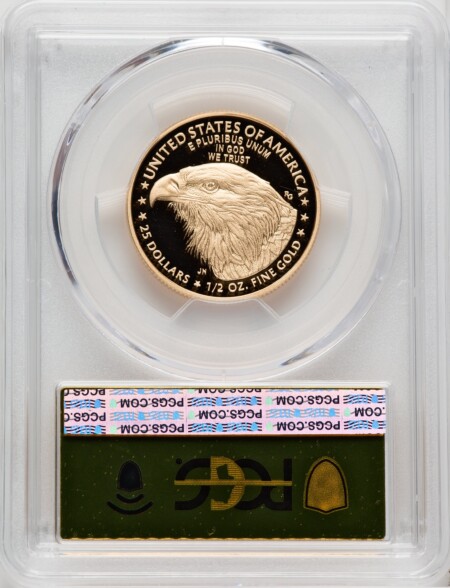 2023-W G$25 Half Ounce Gold Eagle, First Day of Issue, PR, DC 70 PCGS