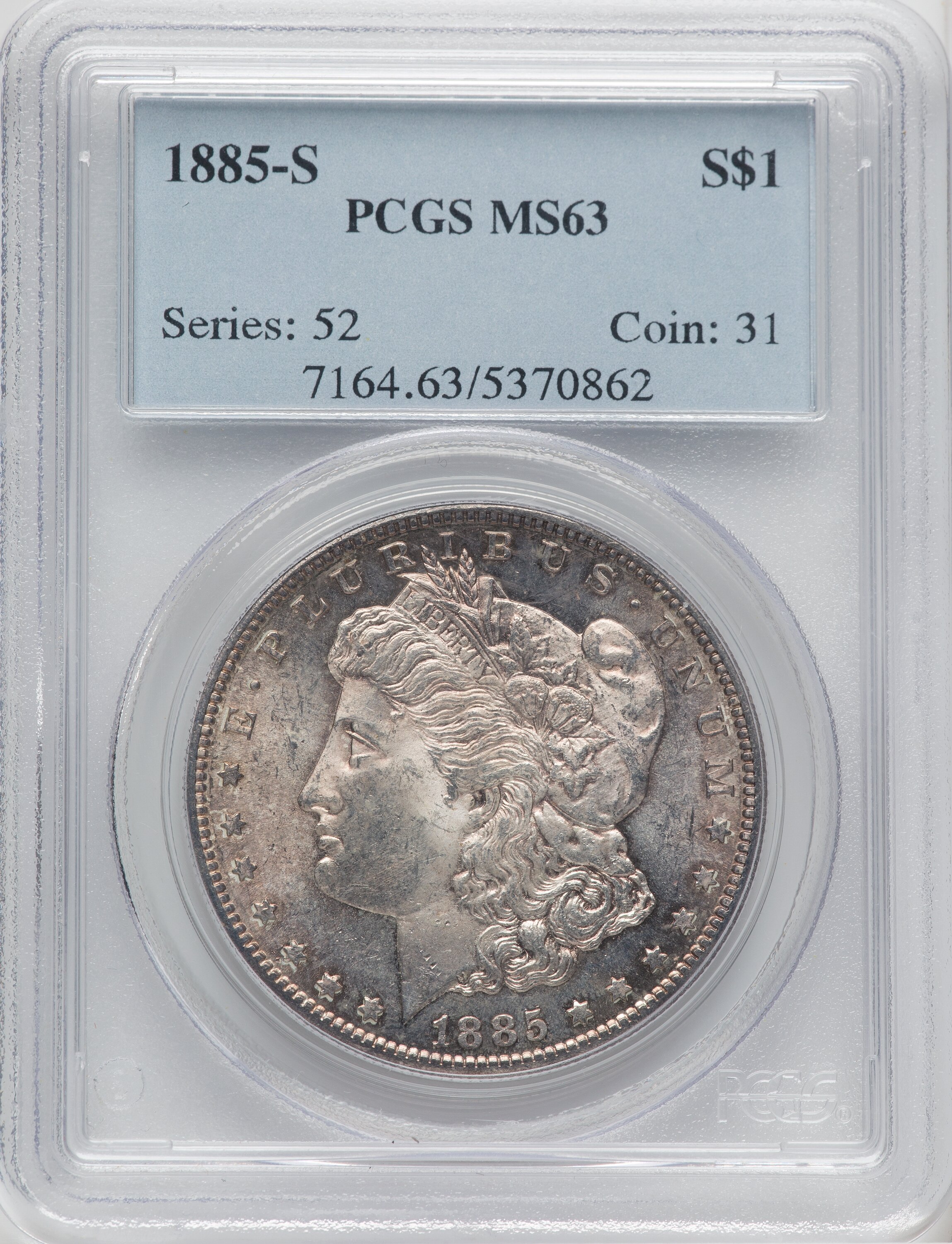1885-S S$1 63 PCGS
