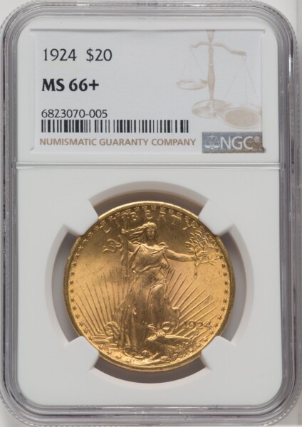 1924 $20 Saint NGC Plus 66 NGC