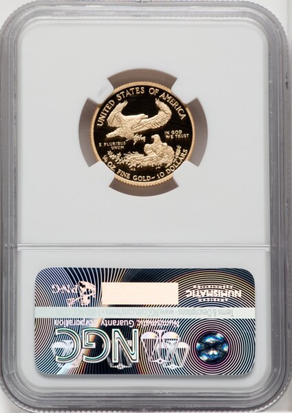 2016-W $10 Quarter-Ounce Gold Eagle, 30th Anniversary, DC 70 NGC