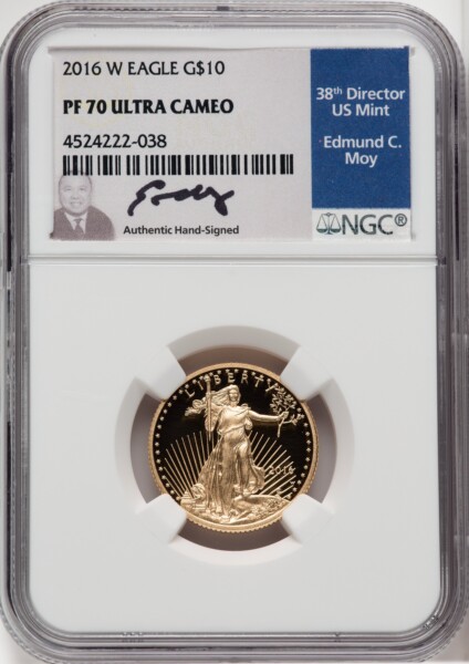 2016-W $10 Quarter-Ounce Gold Eagle, 30th Anniversary, DC 70 NGC