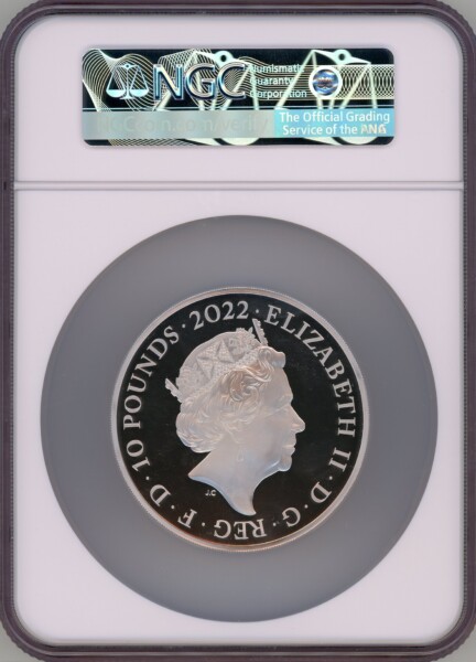 Elizabeth II silver Proof "King Edward VII" 10 Pounds (10 oz) 2022 PR69  Ultra Cameo NGC, 69 NGC