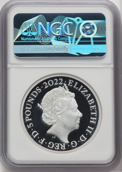 Elizabeth II silver Proof "King Edward VII" 5 Pounds (2 oz) 2022 PR70  Ultra Cameo NGC, 70 NGC