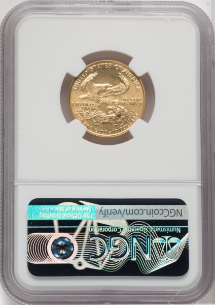 1987 $10 Quarter-Ounce Gold Eagle, MS 70 NGC