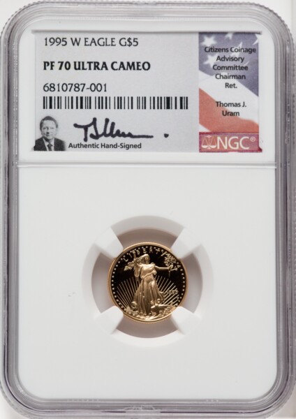 1995-W $5 Tenth-Ounce Gold Eagle, DC 70 NGC