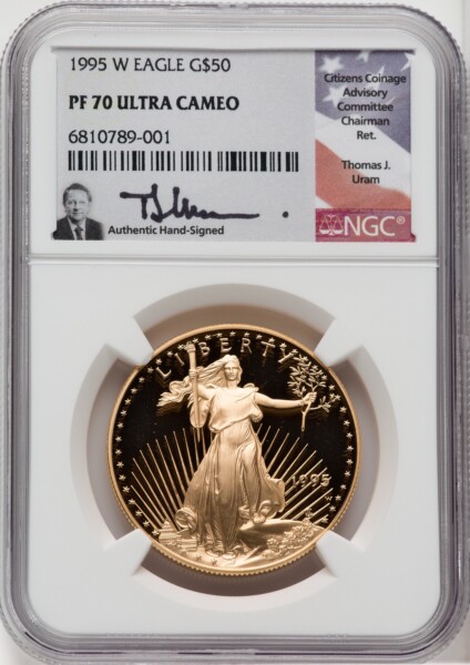 1995-W $50 One-Ounce Gold Eagle, PR DC 70 NGC