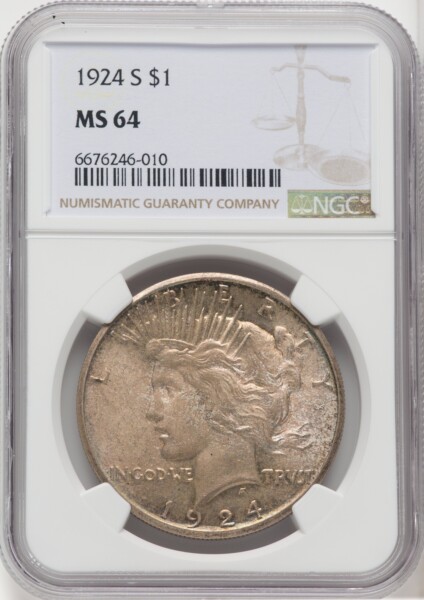 1924-S S$1 64 NGC