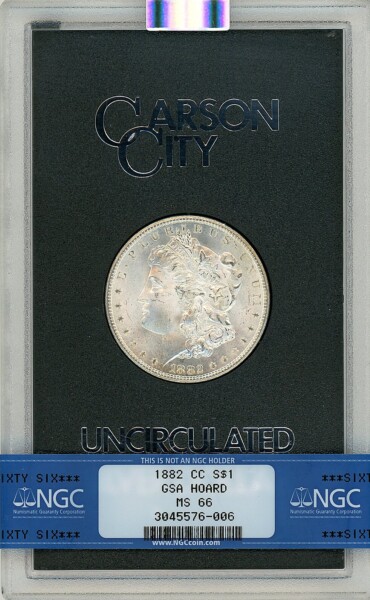 1882-CC S$1 GSA Hoard, MS 66 NGC