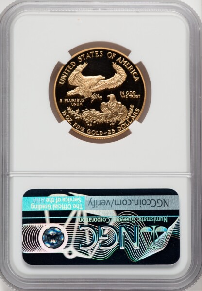 1996-W $25 Half-Ounce Gold Eagle, DC 70 NGC