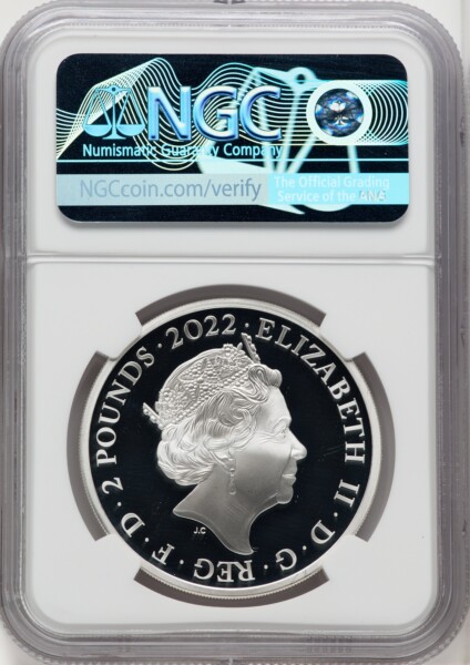 Elizabeth II silver Proof "King George I" 2 Pounds (1 oz) 2022 PR70  Ultra Cameo NGC, 70 NGC