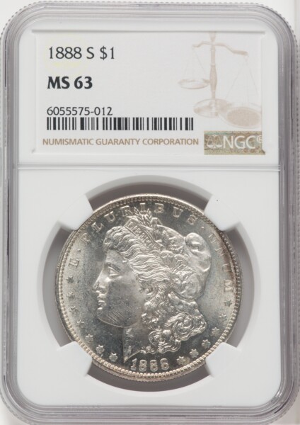 1888-S S$1 63 NGC