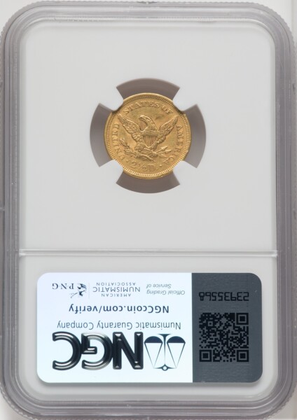 1852 $2 1/2 58 NGC