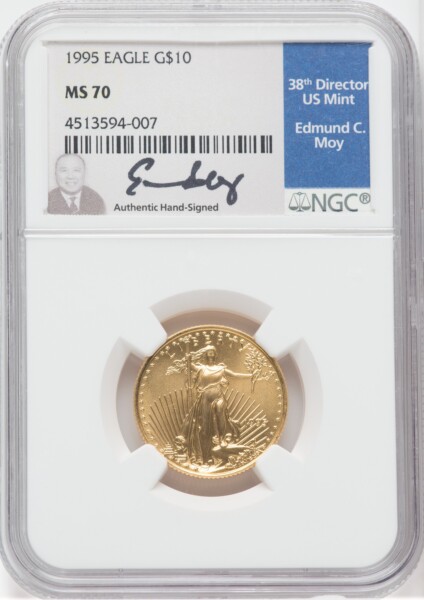 1995 $10 Quarter-Ounce Gold Eagle, MS 70 NGC