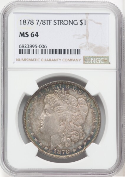 1878 7/8TF S$1 STRONG 64 NGC