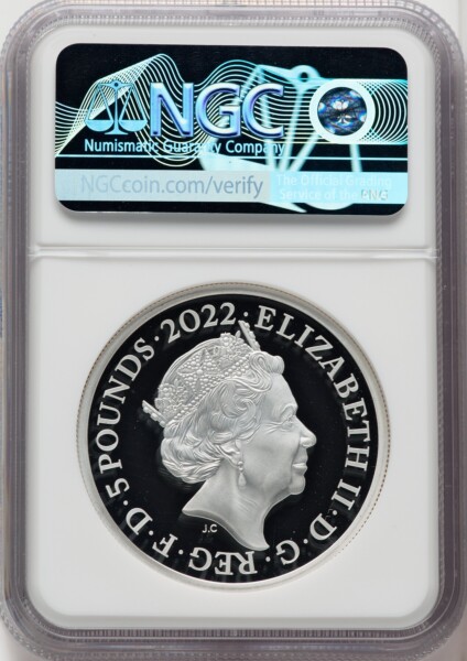 Elizabeth II silver Proof "Hogwarts Express" 5 Pounds (2 oz) 2022 PR69  Ultra Cameo NGC, 69 NGC