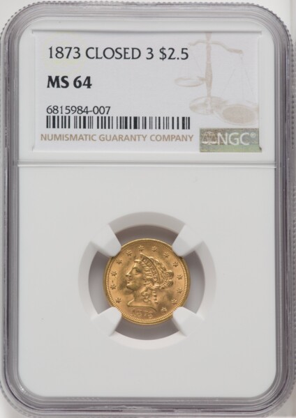 1873 $2 1/2 Closed 3 64 NGC