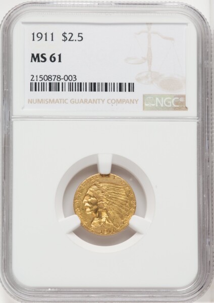 1911 $2 1/2 61 NGC