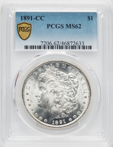 1891-CC S$1 PCGS Secure 62 PCGS