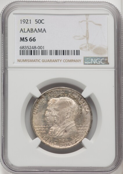 1921 50C Alabama, MS 66 NGC