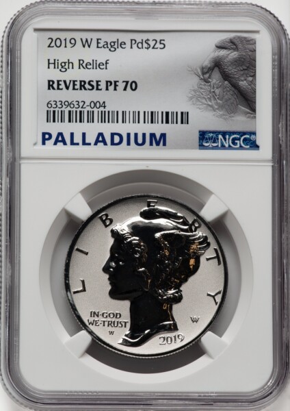 2019-W $25 Palladium, Reverse Proof, PR 70 NGC