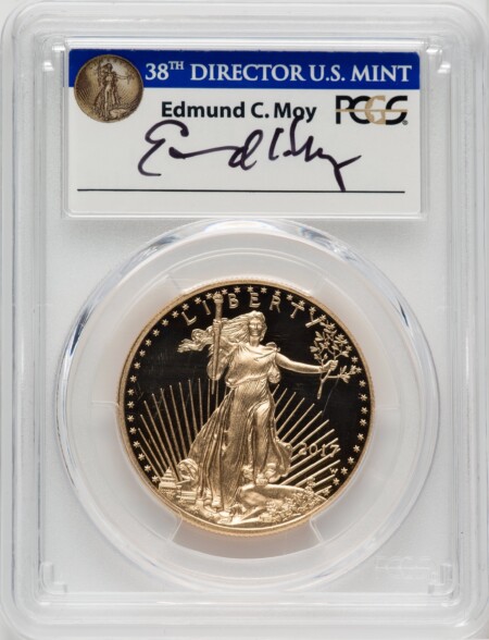 2017-W $50 One-Ounce Gold Eagle, First Day of Issue, Moy Philadelphia, PR DC 70 PCGS