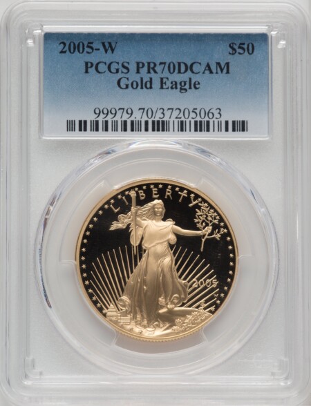 2005-W $50 One-Ounce Gold Eagle, DC 70 PCGS