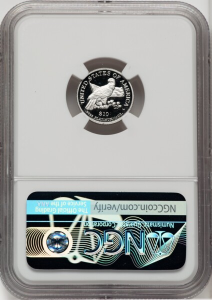 2003-W $10 Tenth-Ounce Platinum, PR, DC Brown Label 70 NGC