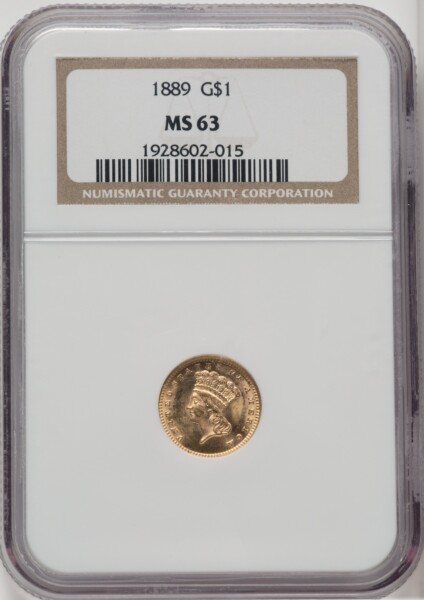 1889 G$1 63 NGC