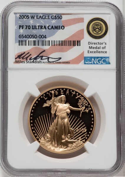 2005-W $50 One-Ounce Gold Eagle, DC 70 NGC