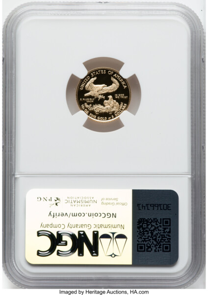 2018-W $5 Tenth Ounce Gold Eagle, DC 70 NGC