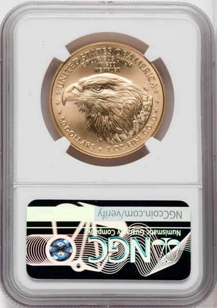 2023-W One-Ounce Gold Eagle, Burnished, SP Brown Label 70 NGC