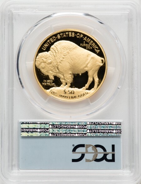 2020-W G$50 Gold Buffalo, PR DCAM Blue Gradient 70 PCGS