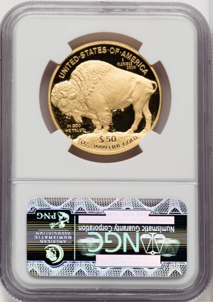 2009-W One-Ounce Gold Buffalo, First Strike, PR DC ER Blue 70 NGC