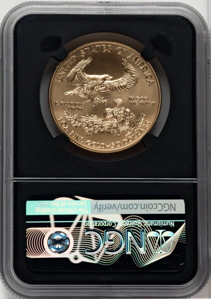 2019-W $50 One-Ounce Gold Eagle, First Day of Issue, SP 70 NGC