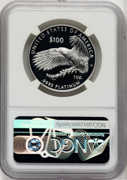 2019-W $100 One-Ounce Platinum Eagle, Liberty, First Day of Issue, PR, DC 70 NGC
