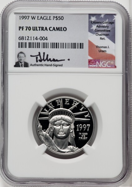 1997-W $50 Half-Ounce Platinum Eagle, PR, DC 70 NGC