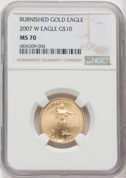 2007-W $10 Quarter-Ounce Gold Eagle, MS 70 NGC