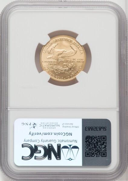 2007-W $10 Quarter-Ounce Gold Eagle, MS 70 NGC
