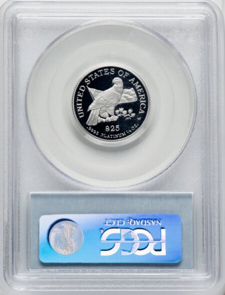 2003-W $25 Quarter-Ounce Platinum Eagle, Statue of Liberty, PR, DC Blue Gradient 70 PCGS