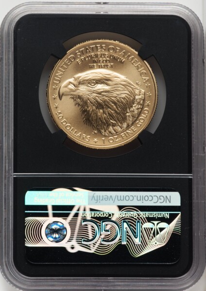 2023-W One-Ounce Gold Eagle, Burnished, First Day of Issue, SP 70 NGC