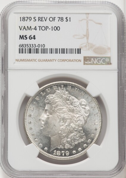 1879-S $1 VAM-4, MS 64 NGC