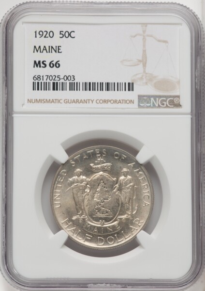 1920 50C Maine, MS 66 NGC