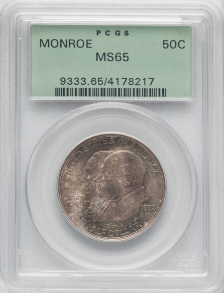 1923-S 50C Monroe, MS 65 PCGS