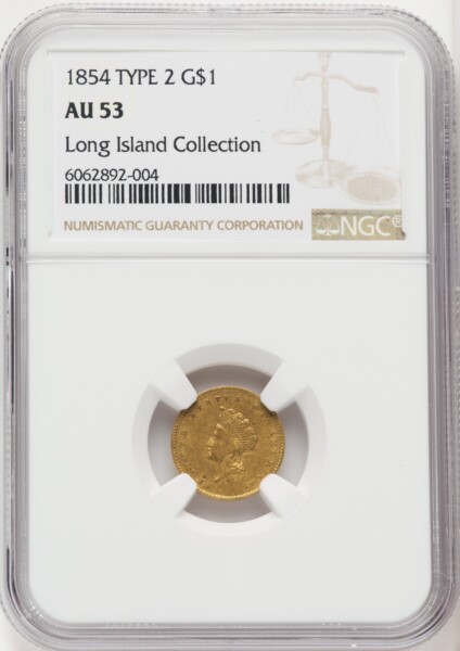 1854 G$1 Type Two 53 NGC